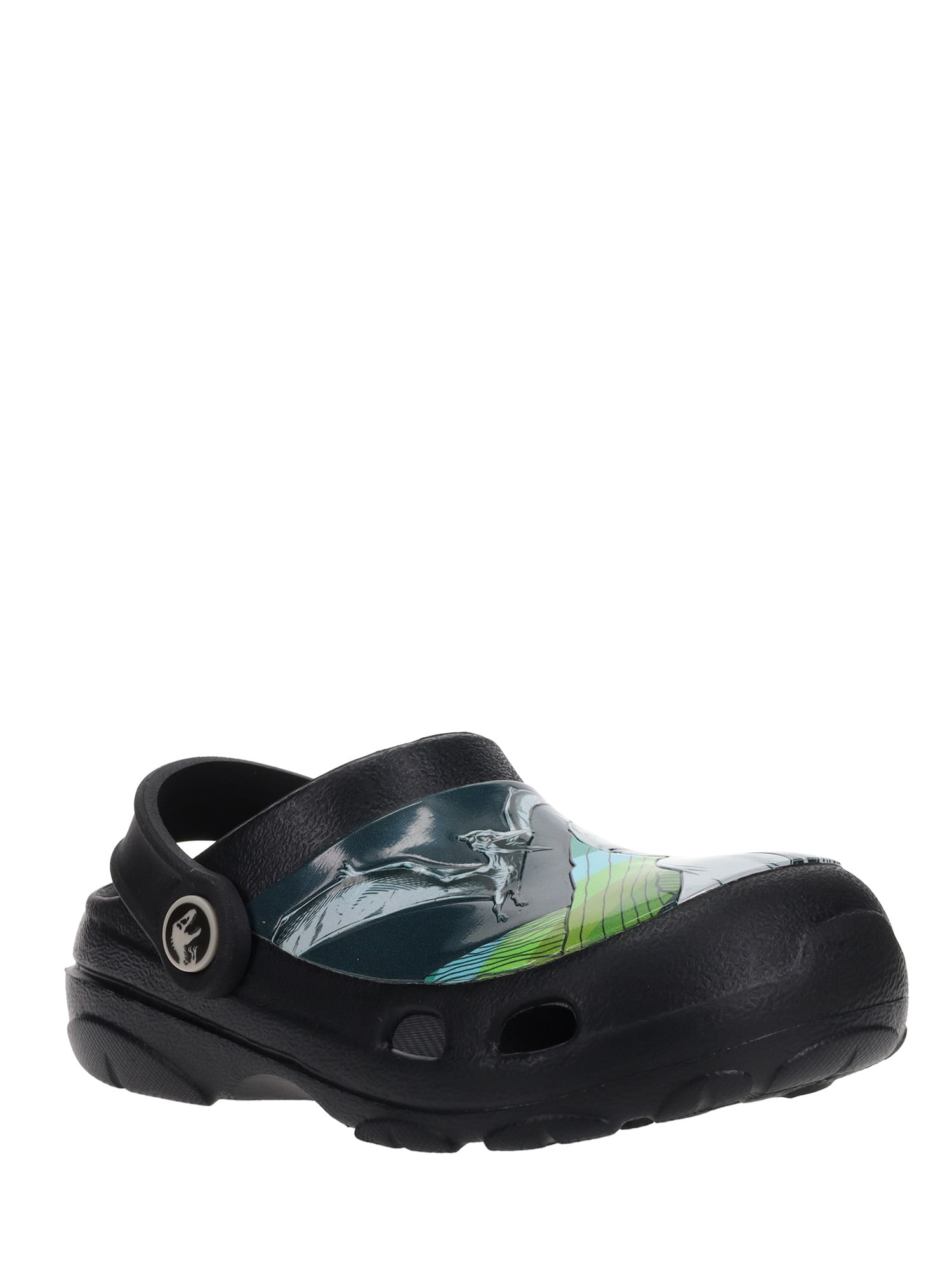 Jurassic World Toddler Boys Casual Black Clogs with Back Strap