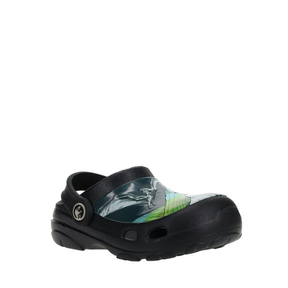 Jurassic World Toddler Boys Casual Black Clogs with Back Strap