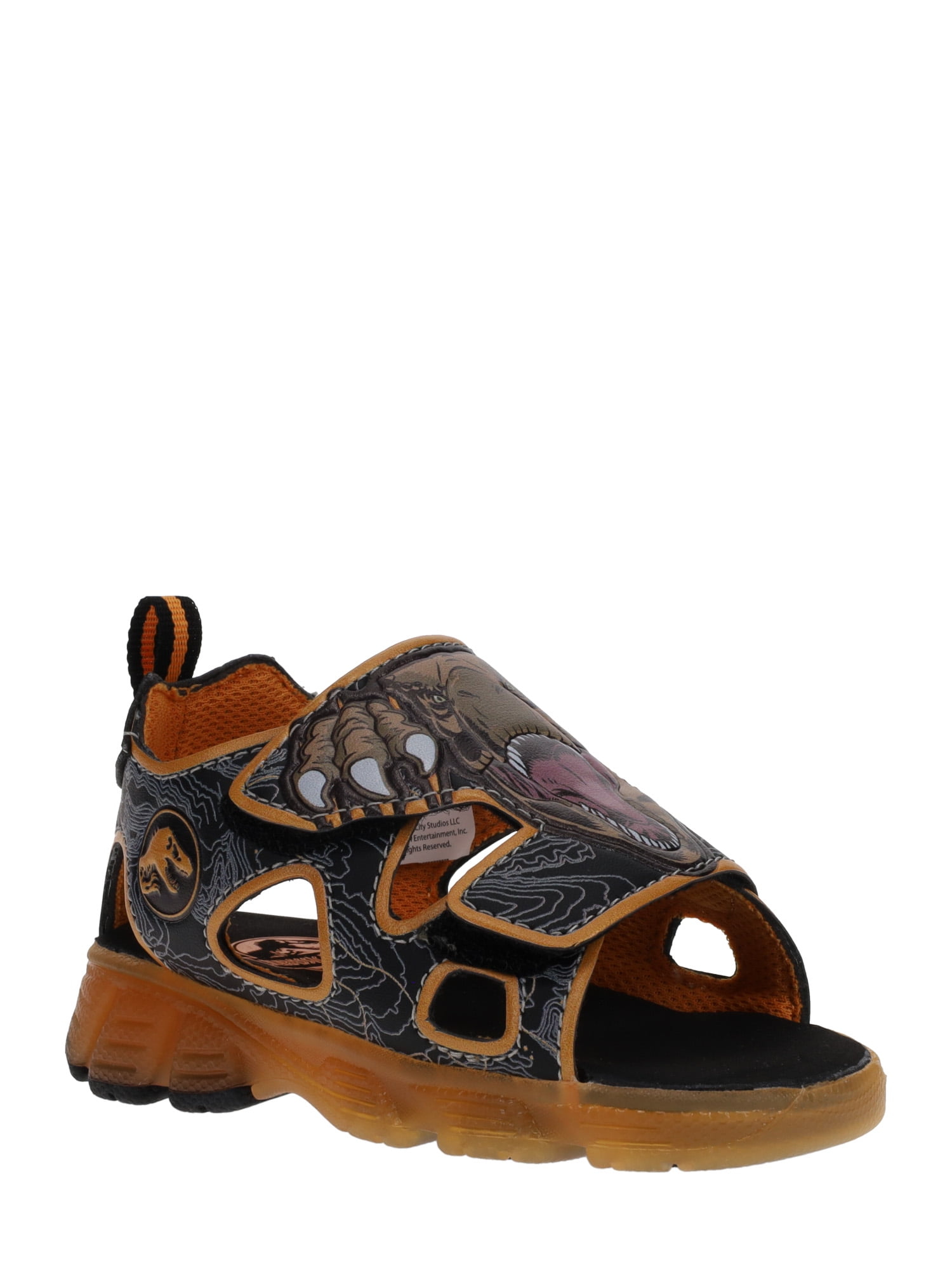 Jurassic World by Universal Little Boys Open Toe Orange Sandal