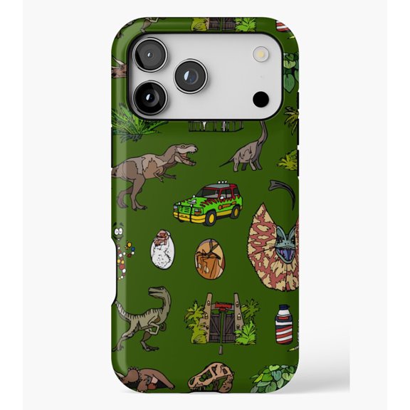 Jurassic pattern M1076, Case for iPhone 17/16/15/14/13/12/11 Pro Max – Stylish Unisex Protective Cover
