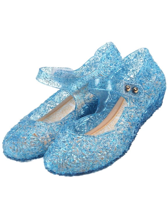 Princess Jelly Sandals for Girls & Toddlers - Inspired Sparkly Dress Shoes, Non-Slip Soft Sole (Sizes 6-13: Toddler & Little Kid)