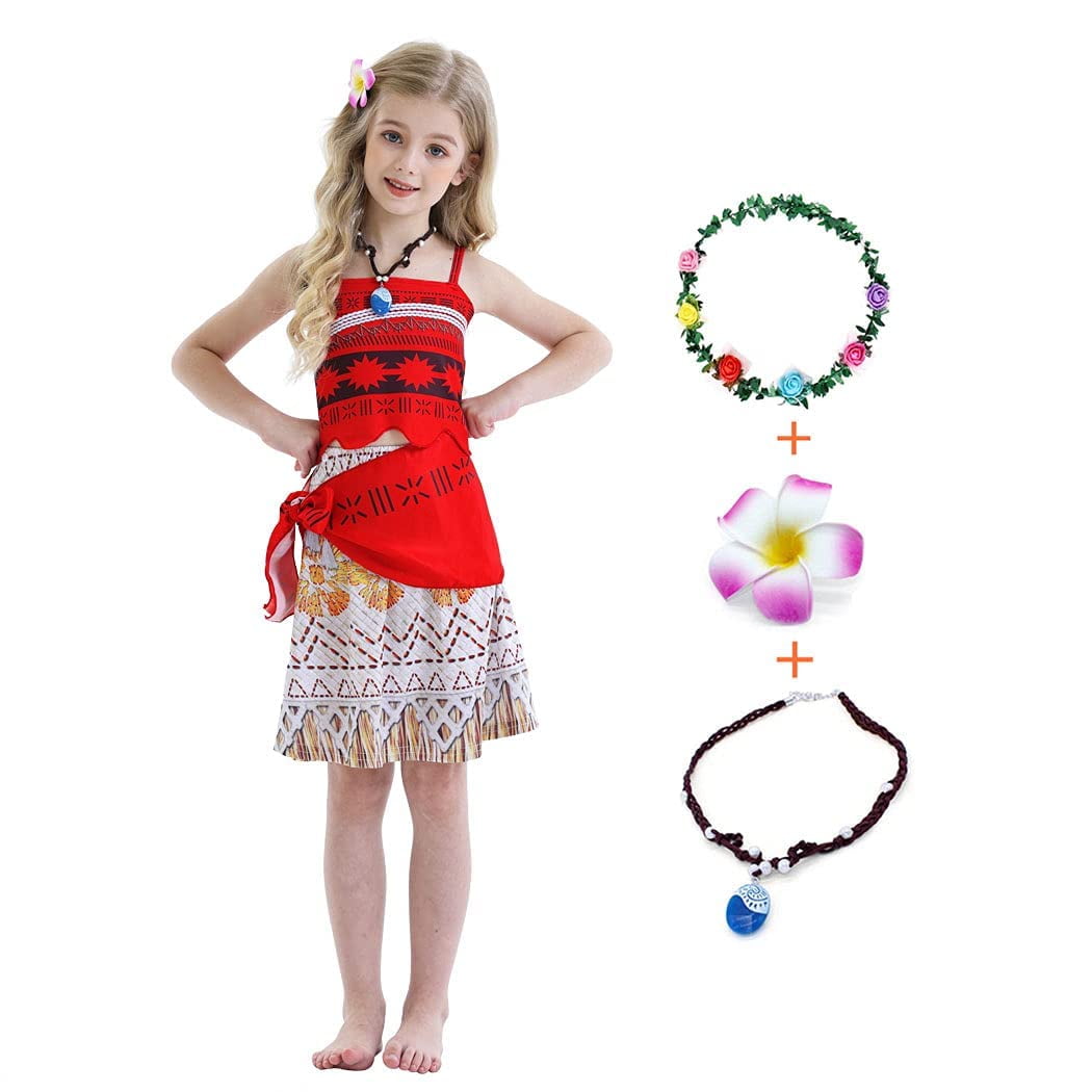 Princess Moana Mexican Dress Up Costume For Little Girls Perfect