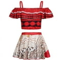 thumbnail image 1 of Jurebecia Girls Bikinis Swimsuits Mohana Two Piece Swimwear Adventure Outfit Toddle Kids Ruffles Bathing Suit Role Play Bathing Suit 100 cm 2-3 Years, 1 of 15