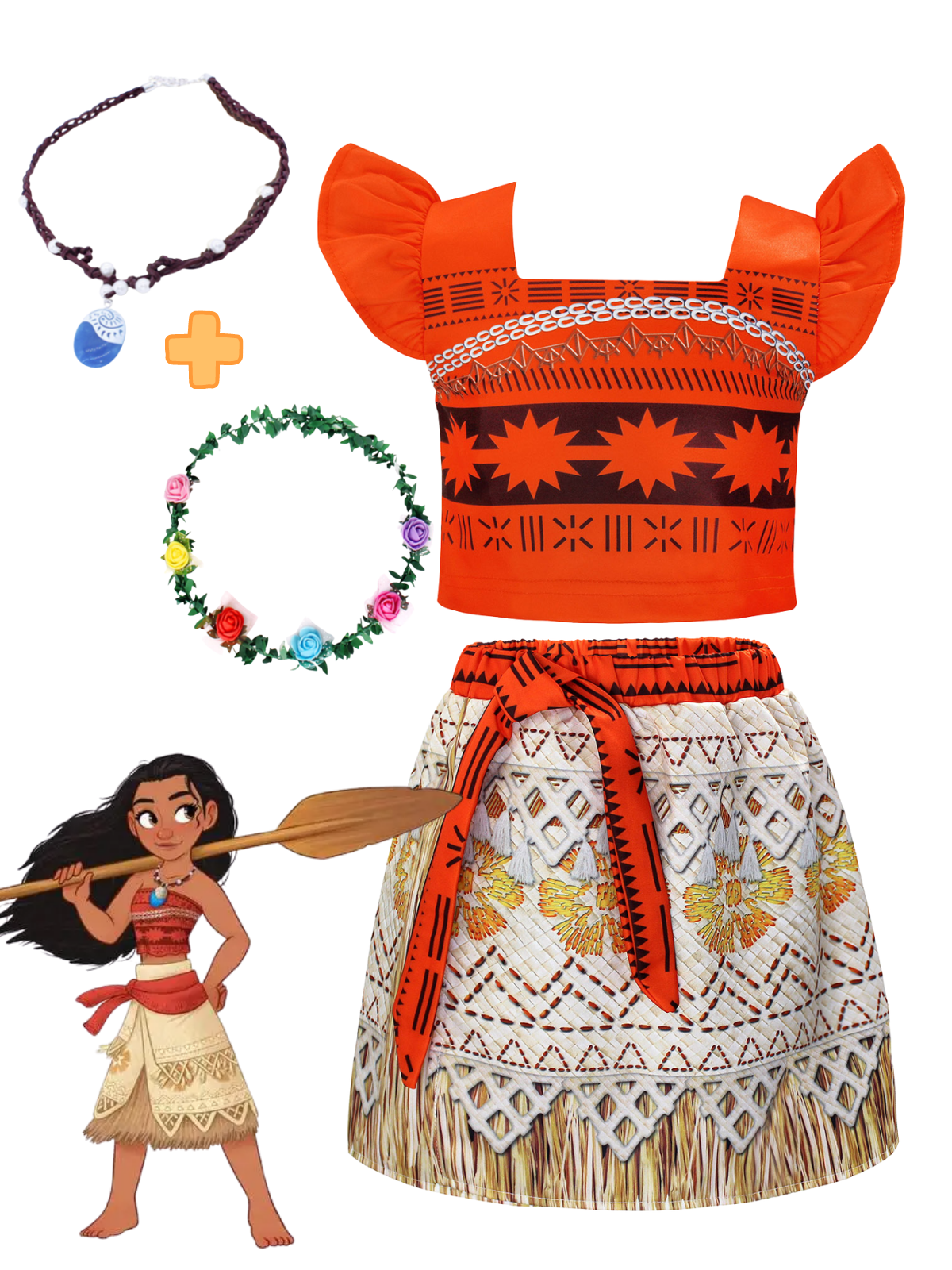 Kiwi Moana Moana Cosplay Maui Kids Kids Roupas Princesa Traje