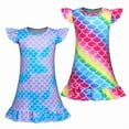 thumbnail image 1 of Jurebecia Girls Nightgowns Mermaid Nightgown Ariel Princess Pajama Dresses for Girls Sleepwear Night Kids Toddler Soft Nightgown 110 CM 3-4 Years, 1 of 10