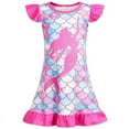 thumbnail image 1 of Jurebecia Girls Nightgowns Mermaid Pajamas Ariel Princess Toddler Nightgown Sleepwear Nightie for Kids Little Girls 130 cm 6-7 Years, 1 of 9