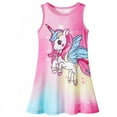 thumbnail image 1 of Jurebecia Nightgowns Unicorn Sleepwear Night Sleep Dress Pajamas Sleeveless Soft Nightgown 120 cm 4-5 Years, 1 of 8