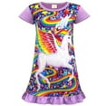 thumbnail image 1 of Jurebecia Girls Nightgowns Unicorn Sleepwear Night Sleep Dress Pajamas Little Kids Toddler Soft Nightgown Purple 140 cm 7-8 Years, 1 of 10