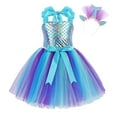 thumbnail image 1 of Jurebecia Girls Mermaid Princess Costume Halloween Ariel Dress for Christmas, Birthday with Accessories, Ages 4-5, Multicolor), 1 of 11