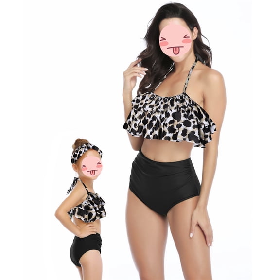 Jurebecia Girls Swimsuit Two Pieces Bikini Set Ruffle Falbala Swimwear Bathing Suits