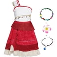 thumbnail image 1 of Jurebecia Princess Costume Ocean Adventure Dress Halloween Cosplay Outfits Birthday Fancy Dresses Tween with Accessories 140 cm 9-10 Years, 1 of 6