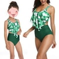 thumbnail image 1 of Jurebecia Mother and Daughter Swimwear Family Matching Swimsuit Mommy and Me Bathing Suits Two-Pieces Falbala Bikini Set, 1 of 8