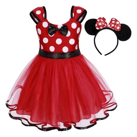 Jurebecia Princess Costumee Baby Fancy Dress up Princess Bowknot Tutu Tulle Xmas Cosplay Cute Birthday Party Outfits 100 cm 2-3 Years