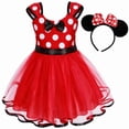 thumbnail image 1 of Jurebecia Princess Costumee Baby Fancy Dress up Princess Bowknot Tutu Tulle Xmas Cosplay Cute Birthday Party Outfits 100 cm 2-3 Years, 1 of 23