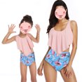 thumbnail image 1 of Jurebecia Women Two Pieces Bikini Set Kids Children Bathing Suit Mother and Daughter Swimwear Family Matching Beachwear Set, 1 of 8