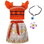 Jurebecia Princess Costume Adventure Dress Ocean Theme up Birthday Halloween Outfit 65-6Years