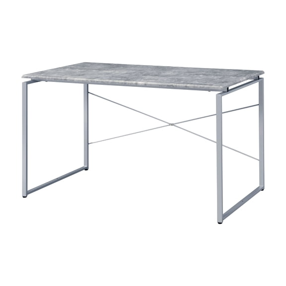 Jurgen Faux Concrete & Silver Finish Writing Desk