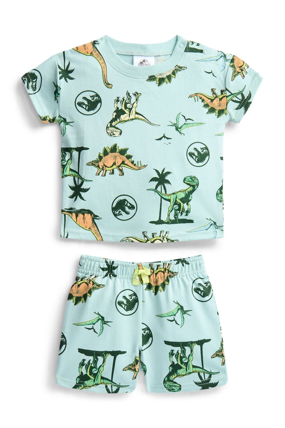 Baby Boys Allover Print Short Sleeve Tee and Shorts Set, 2-Piece, Sizes 0/3M-24M