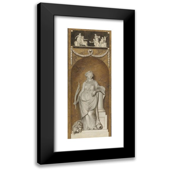 Jurriaan Andriessen 11x24 Black Modern Framed Museum Art Print Titled - Painted Wall Hanging with Peace (1786)