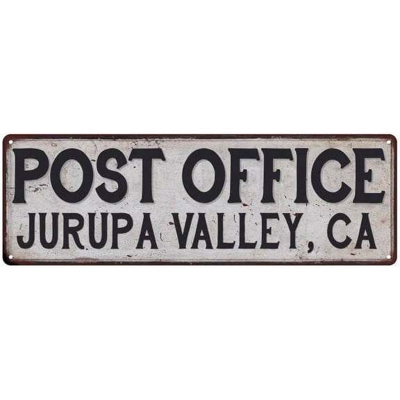 Jurupa Valley, Ca Post Office Metal Sign Vintage 6x18 106180011291