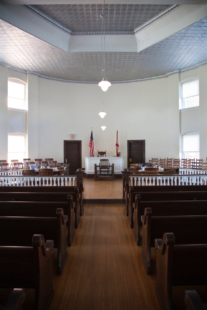 Jury box in a courthouse Old Courthouse Museum Monroeville Alabama USA Canvas Art - Panoramic Images (27 x 9)