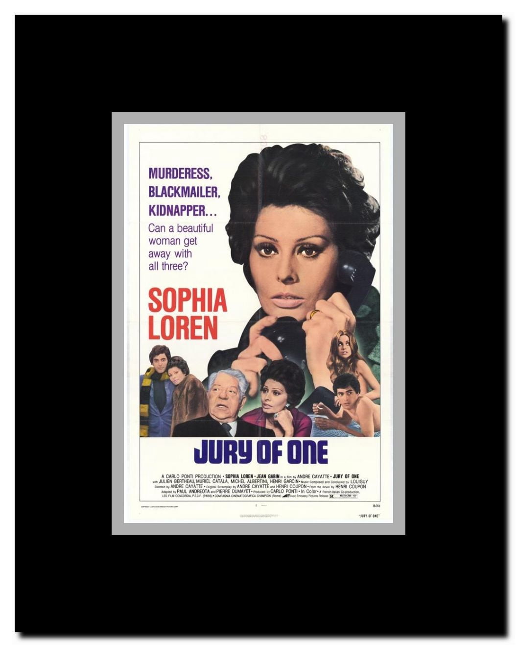 Jury of One Framed Movie Poster