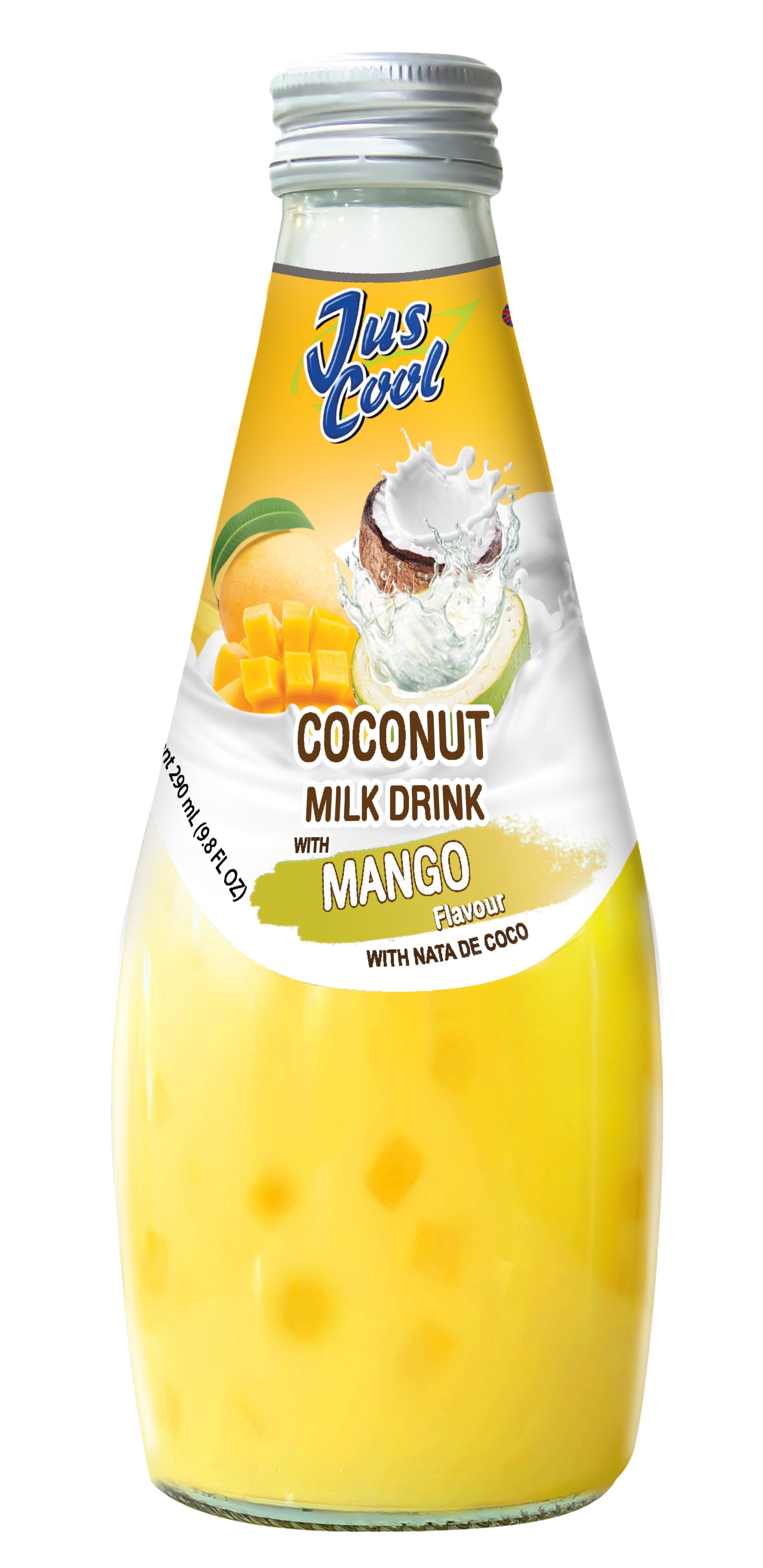 Jus Cool Coconut Milk with Mango Flavor 9.8 fl oz pack of 24