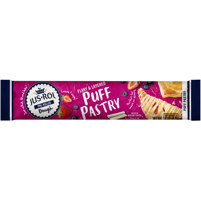 Jus-Rol Puff Pastry Pre-Rolled Refrigerated Dough, 13.2 oz 