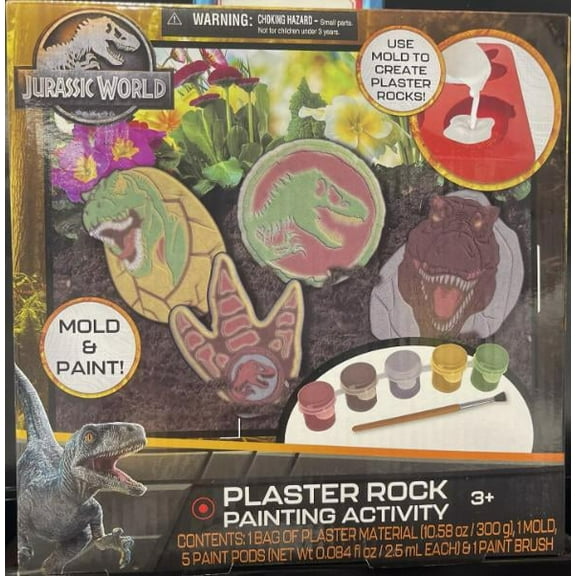 Jusassic World Plaster Rock Mold & Painting Activity Age 3+