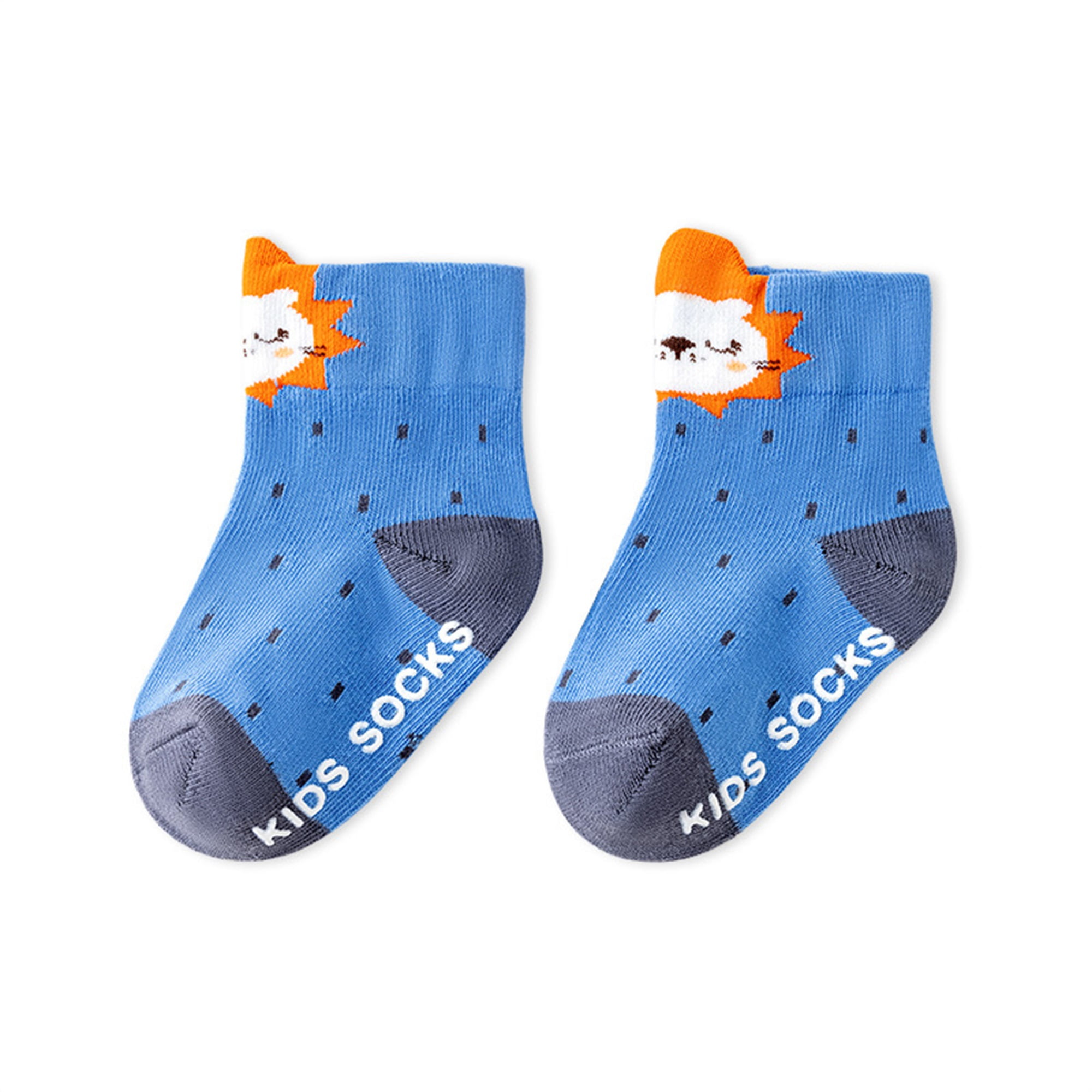 Jusbysis Baby Girls Boys Crew Socks Cute Animal Print Cotton Socks with Grippers for Infants