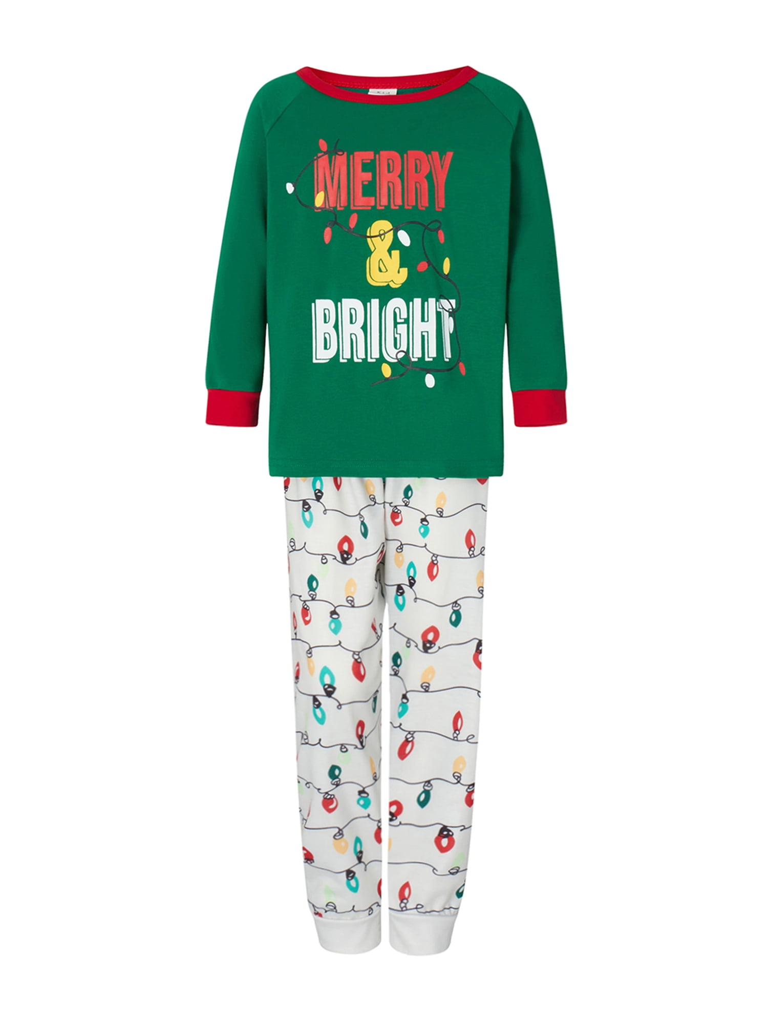 Jusbysis Family Matching Christmas Pajamas Baby Romper/Letter Print