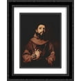 thumbnail image 1 of Jusepe de Ribera 2x Matted 20x24 Black Ornate Framed Art Print 'St. Francis of Assisi', 1 of 2