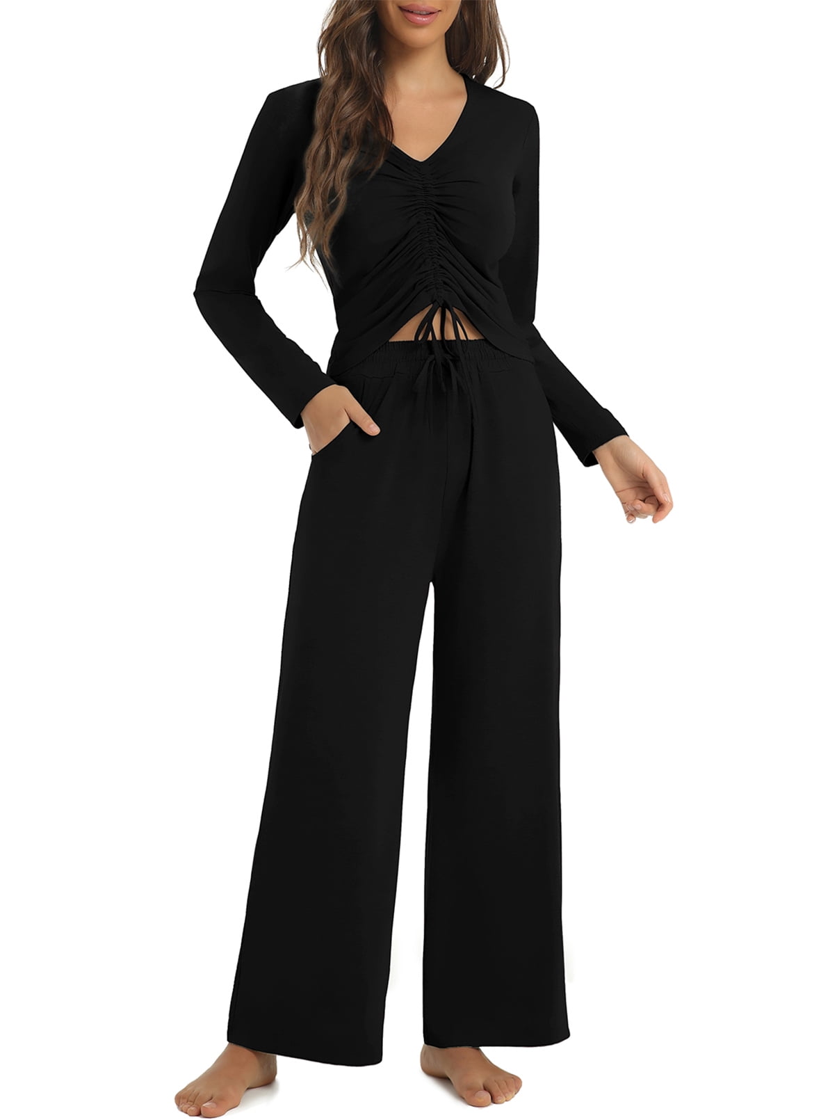 Jusfitsu Women's Long Sleeve Skater Dress - Square Neck Fall Party Dress For Wedding Guest, Christmas & Events - View #10