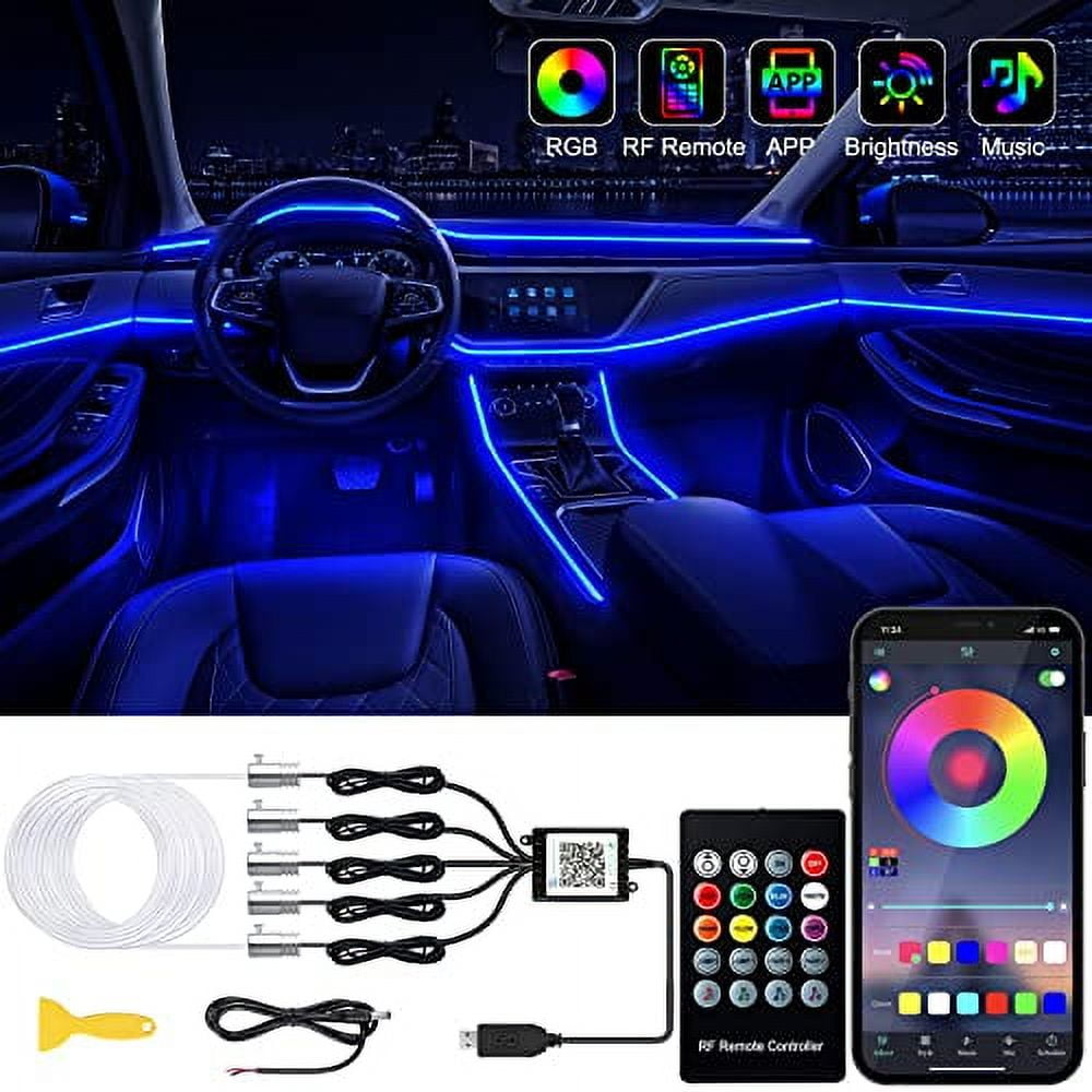 Govee LED RGBIC Interior Car Lights, APP and Remote Control, Music Sync  Feature, 16 Million Light Color with Silicone Coating 