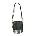 thumbnail image 1 of Justice Girls Fringe Crossbody, Black, 1 of 5