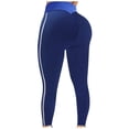 thumbnail image 1 of Juslio Women Pants Running Solid Elastic Yoga High Waisted Sweat Blue Plus Size Leggings, 1 of 5