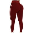 thumbnail image 1 of Juslio Women Pants Running Solid Elastic Yoga High Waisted Sweat Red Plus Size Leggings, 1 of 5