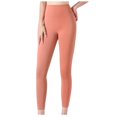 thumbnail image 1 of Juslio Women Pants Yoga High Waisted Sweat Running Solid Elastic Orange Plus Size Leggings, 1 of 4