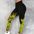 thumbnail image 1 of Juslio Womens Pants Print Elastic Yoga High Waisted Sweat Running Green Leggings for Women, 1 of 6