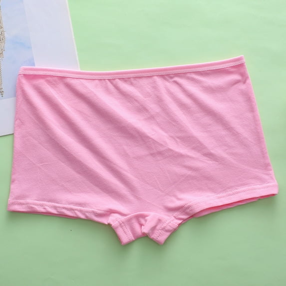 Juslio Big Kids Underwear Breathable Cotton Cute Girls Underwear Boxer Briefs Soft Mid Waist Underwear