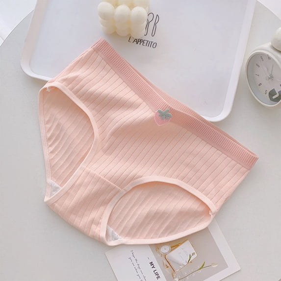 Juslio Big Kids Underwear Mid Waist Soft Panties Girls Underwear Brief Character Underwear Cotton Breathable Underwear