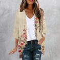 thumbnail image 1 of Juslio Blouses for Womens Long Sleeve Shirts Flowers V-Neck Casual Cardigans Blouses Multicolor L(US:8), 1 of 5
