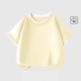 thumbnail image 1 of Juslio Boy Cotton T Shirts Comfortable Breathable Crew, Neck Casual Short Sleeved Tops Shirts Sizes 2-18, 1 of 9