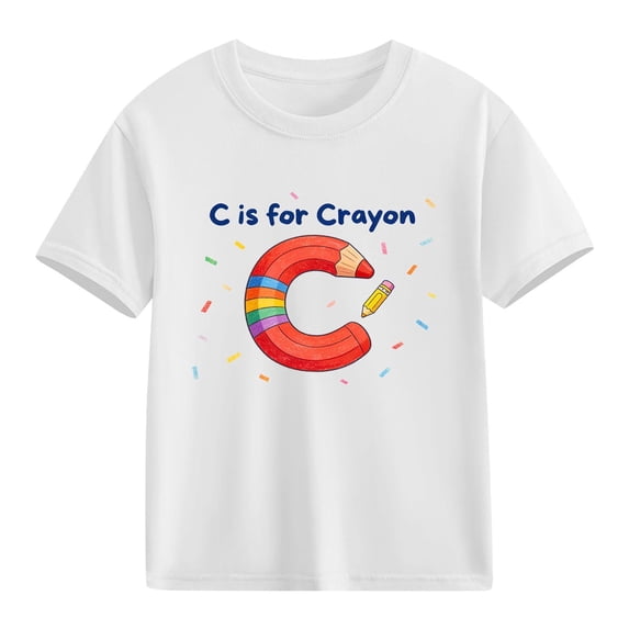 Juslio Boy Letter Pattern T Shirts Comfortable Breathable Crew, Neck Casual Short Sleeved Tops Shirts Sizes 2-18