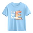 thumbnail image 1 of Juslio Boy Letter Pattern T Shirts Crew Neck Casual, Short Sleeved Tops Comfortable Breathable Shirts Sizes 2-18, 1 of 9