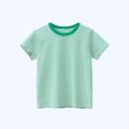 thumbnail image 1 of Juslio Boy Striped T Shirts Casual Short Sleeved, Tops Comfortable Breathable Crew Neck Shirts Sizes 2-18, 1 of 8