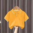 thumbnail image 1 of Juslio Boys Cotton Shirts Collar Casual Short Sleeved, Tops Comfortable Breathable Pullover T Shirts Sizes 2-18, 1 of 3