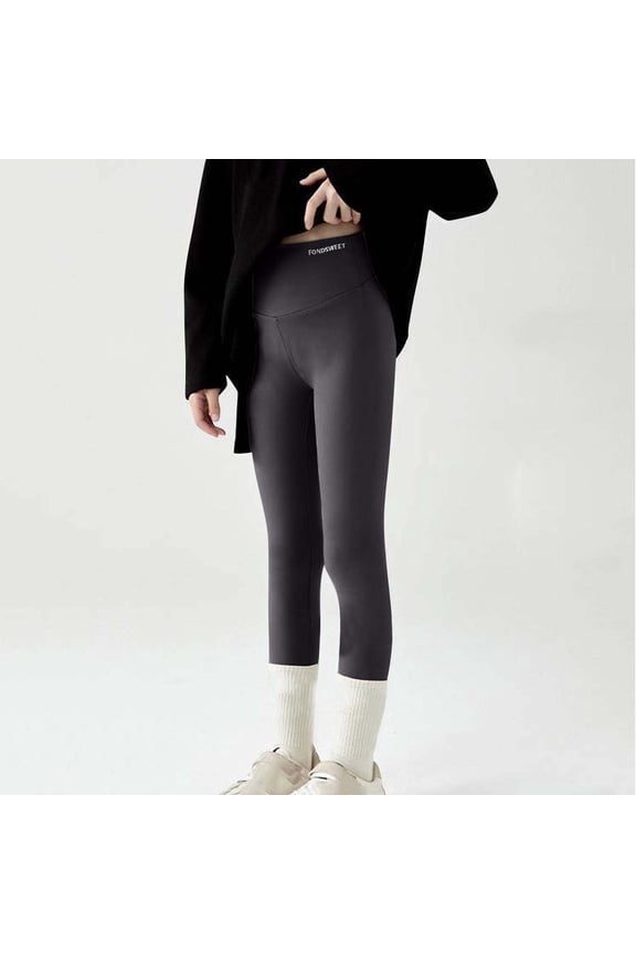 Girls Pants Casual Solid Close Fitting Sports With Elastic Waist Gray