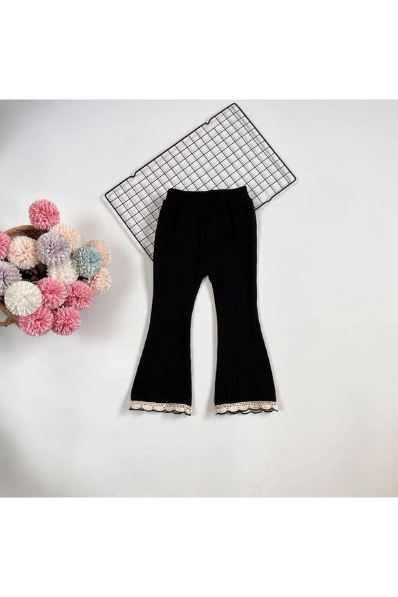 Boys Pants Casual Solid Leisure Flared Flare Leggings