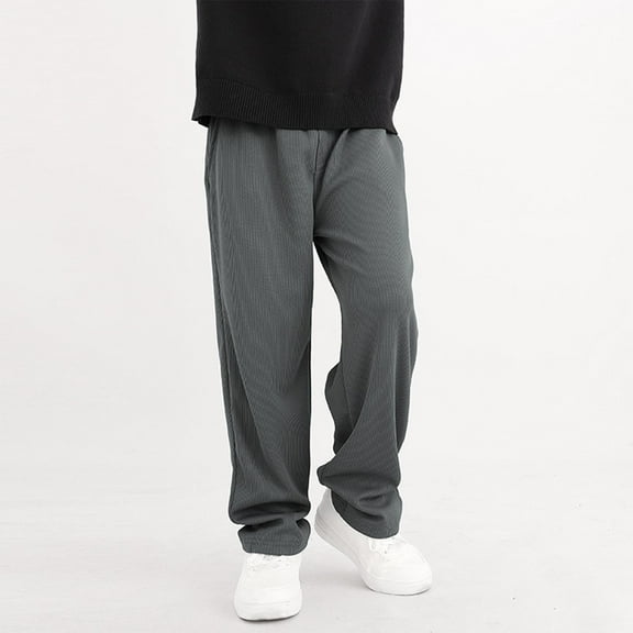 Juslio Boys Pants Casual Solid Straight Outwear Gray